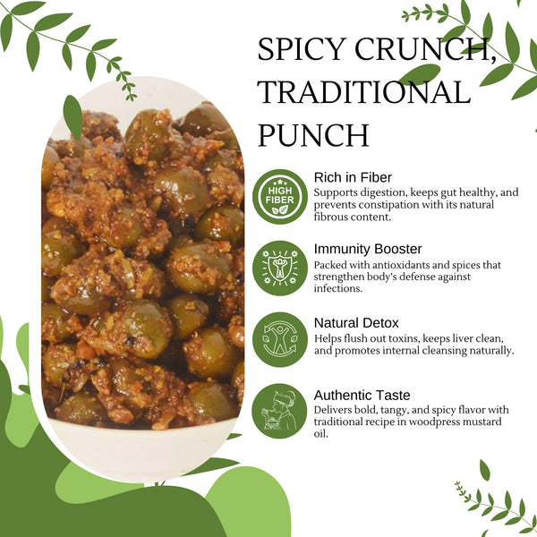 Spicy Crunch Traditional Punch with health benefits on a green background