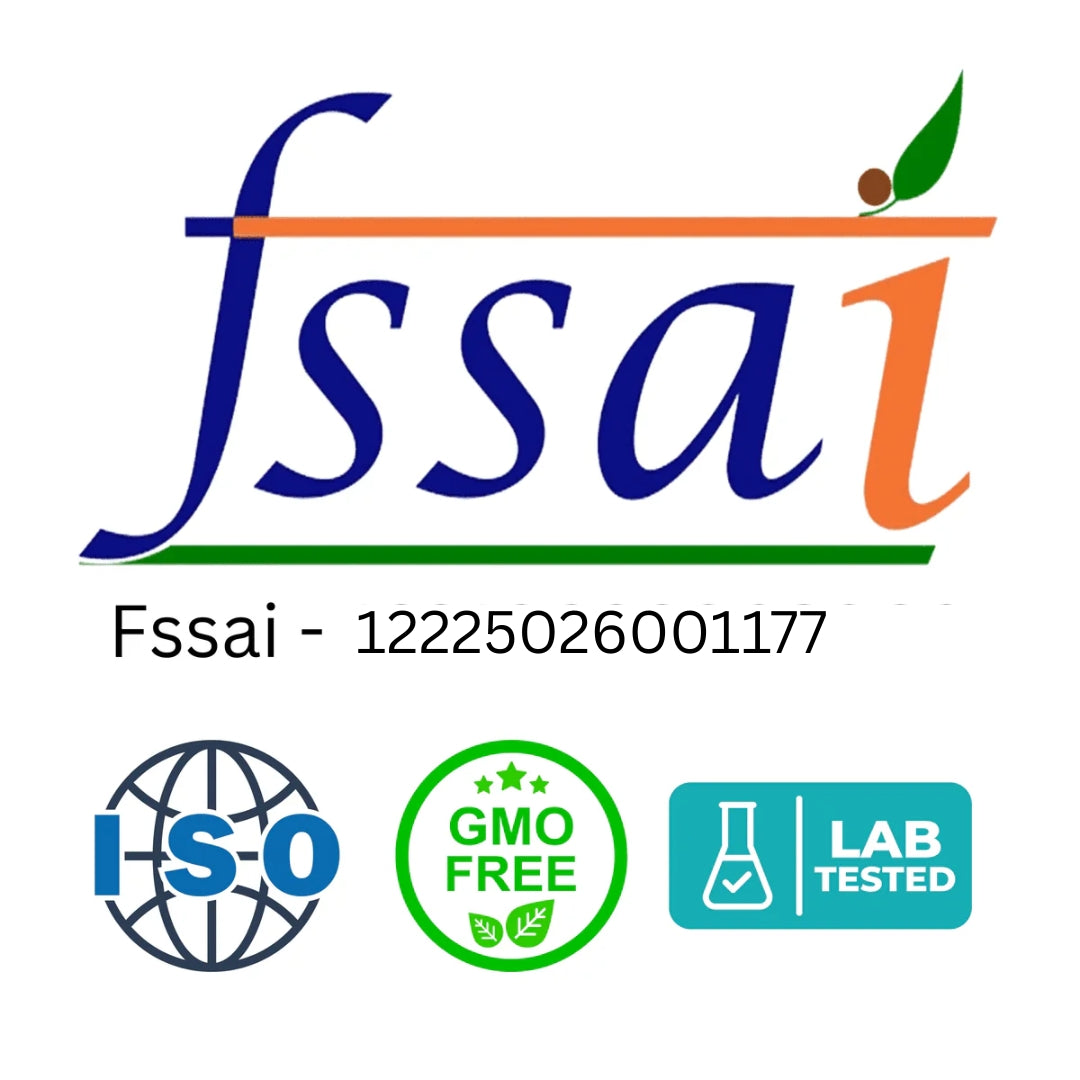 Fssai logo with certification icons on a white background