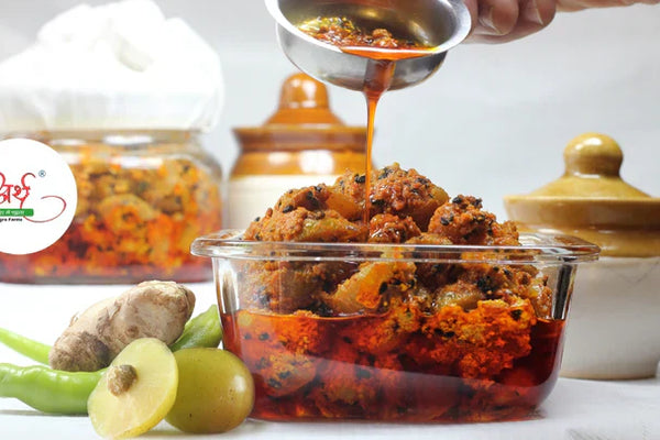 Homemade Pickles: Traditional Flavors of Mango, Lemon, Tenti, and Gunda