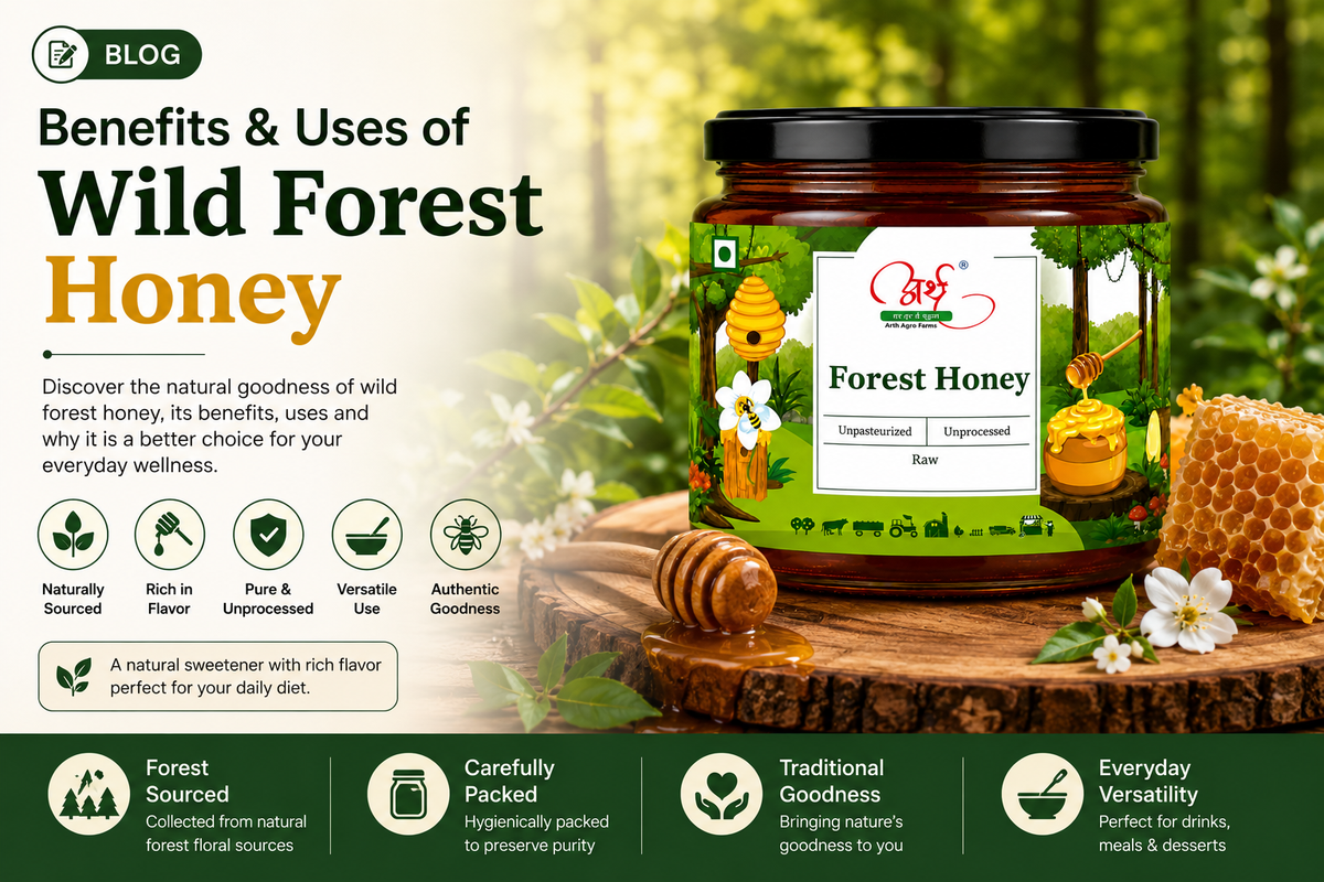 Arth Agro Farms Wild Forest Honey featured in a natural honey buying guide