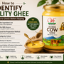 How to identify quality ghee by checking ingredients milk source Bilona method and packaging