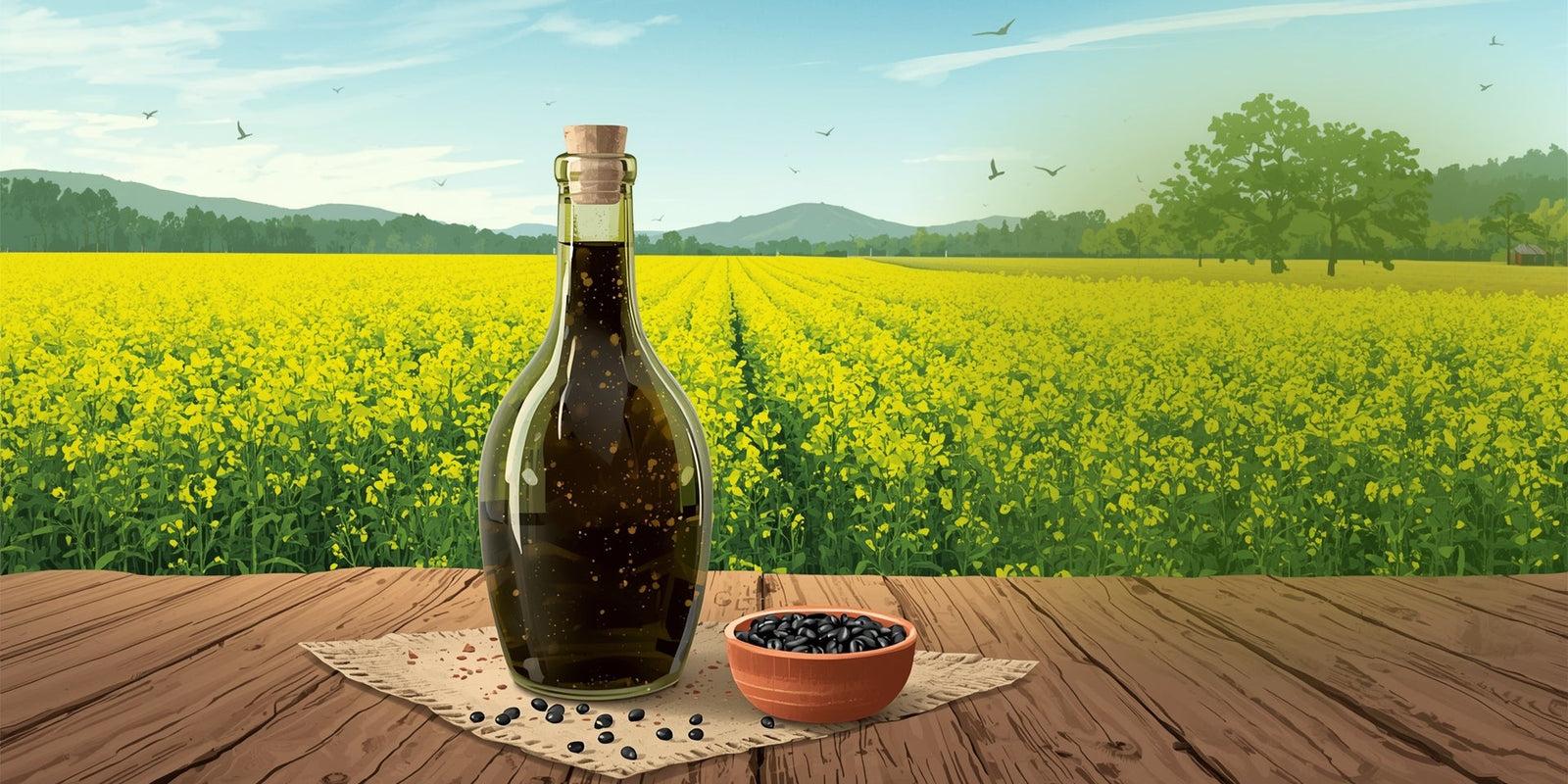 Bold Flavors, Bold Health: How Wood-Pressed Black Mustard Oil Strengthens Heart, Hair & Immunity