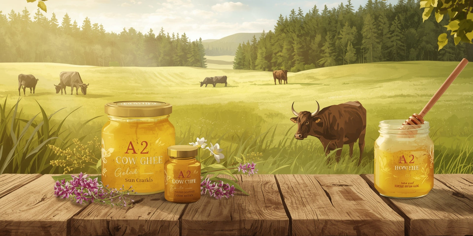Golden Extract: Comparing A2 Cow Ghee, Buffalo Ghee, and Forest Honey for Everyday Wellness