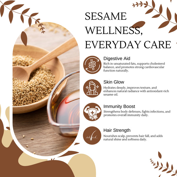 100% Pure Woodpressed Sesame Oil