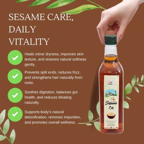 100% Pure Woodpressed Sesame Oil