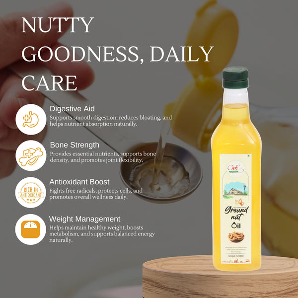 100% Pure Woodpressed Groundnut Oil