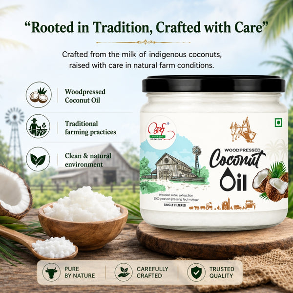 Nourishment Combo Cow Ghee 500ml and Coconut Oil 300ml