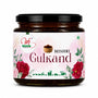 Jar of Mishri Gulkand with decorative label on a white background