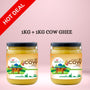 Premium A2 Desi Cow Bilona Ghee Combo – 1KG + 1KG