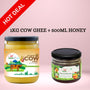 Premium A2 Desi Cow Bilona Ghee (1KG) & Wild Forest Honey (500ML) Combo