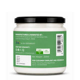 Jar with green label on a white background