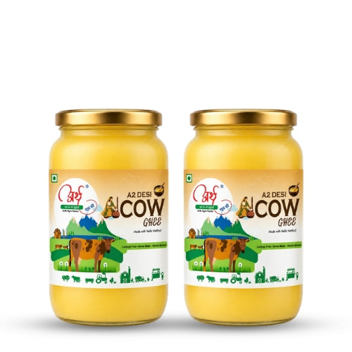 A2 Desi Bilona Cow Ghee 1 Ltr ( 1 +1 ) Combo