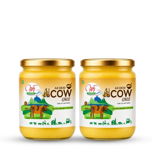 A2 Desi Bilona Cow Ghee 500 ml ( 1 +1 ) Combo
