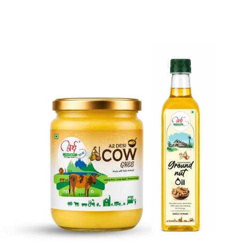 Cooking Special Combo 1 Cow Ghee 500ml and Groundnut Oil 1 Ltr