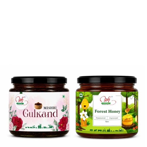 Natural Immunity Booster Combo Honey 300ml and Mishri Gulkand 300gm