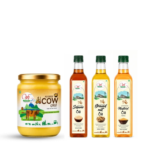 Cooking Special Combo 5 Cow Ghee 500ml and 3 Oil's 3 Ltr