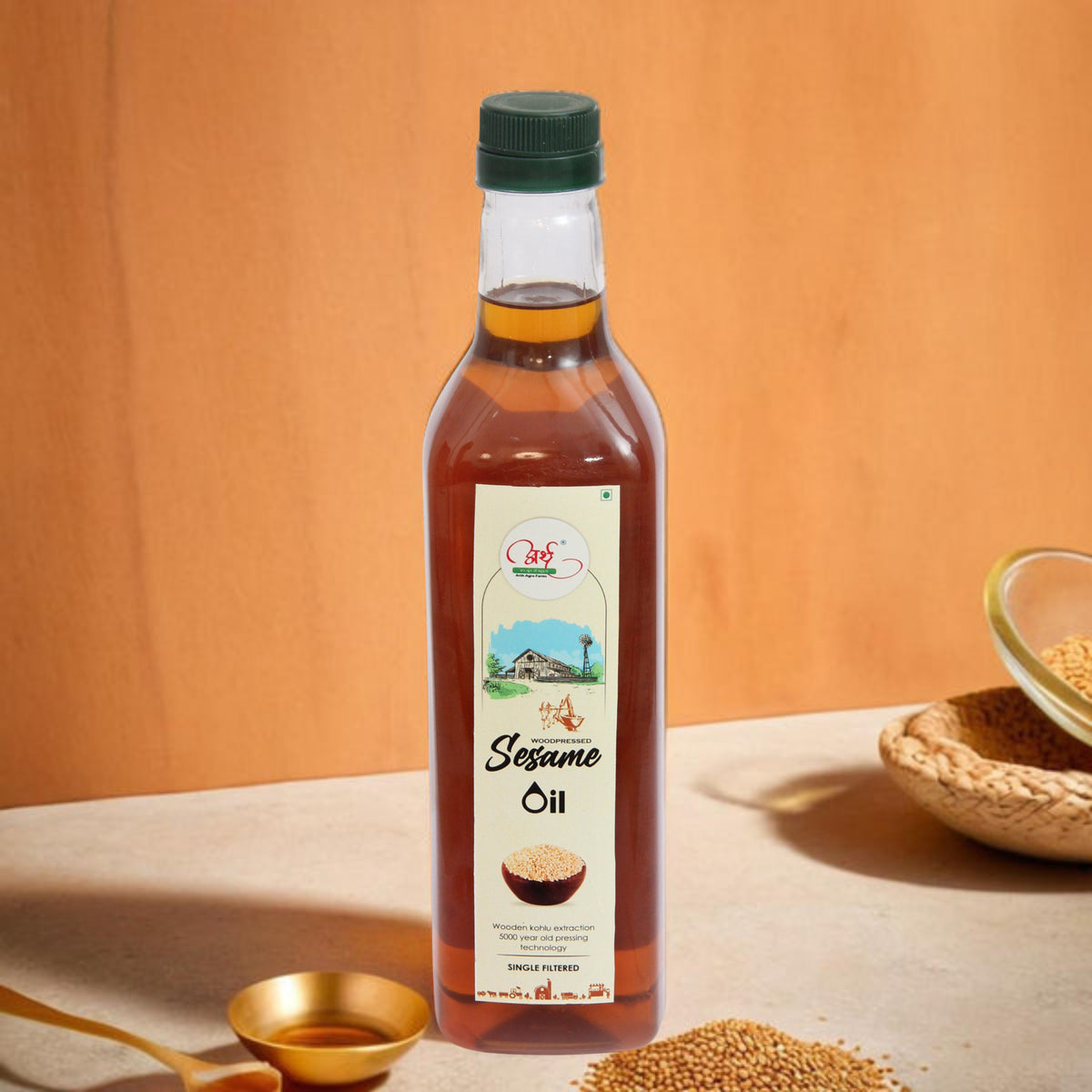 100% Pure Woodpressed Sesame Oil – Natural Hair & Skin Care