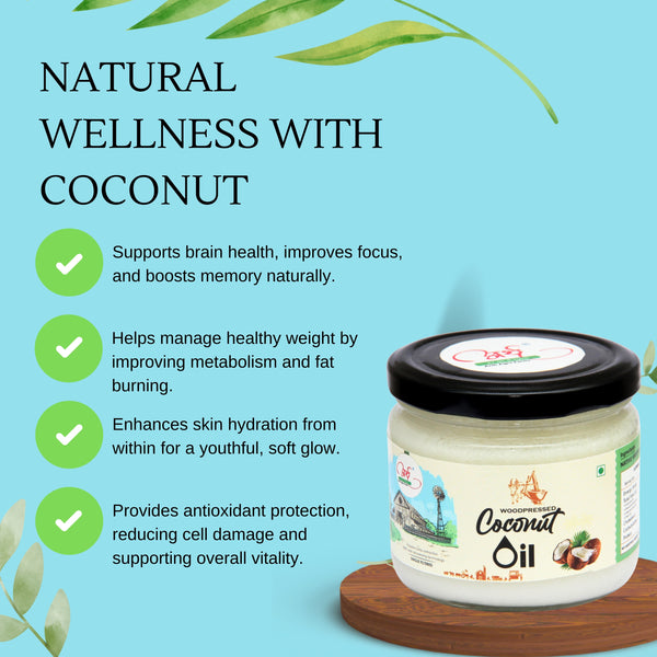 100% Pure Wood Pressed Coconut Oil