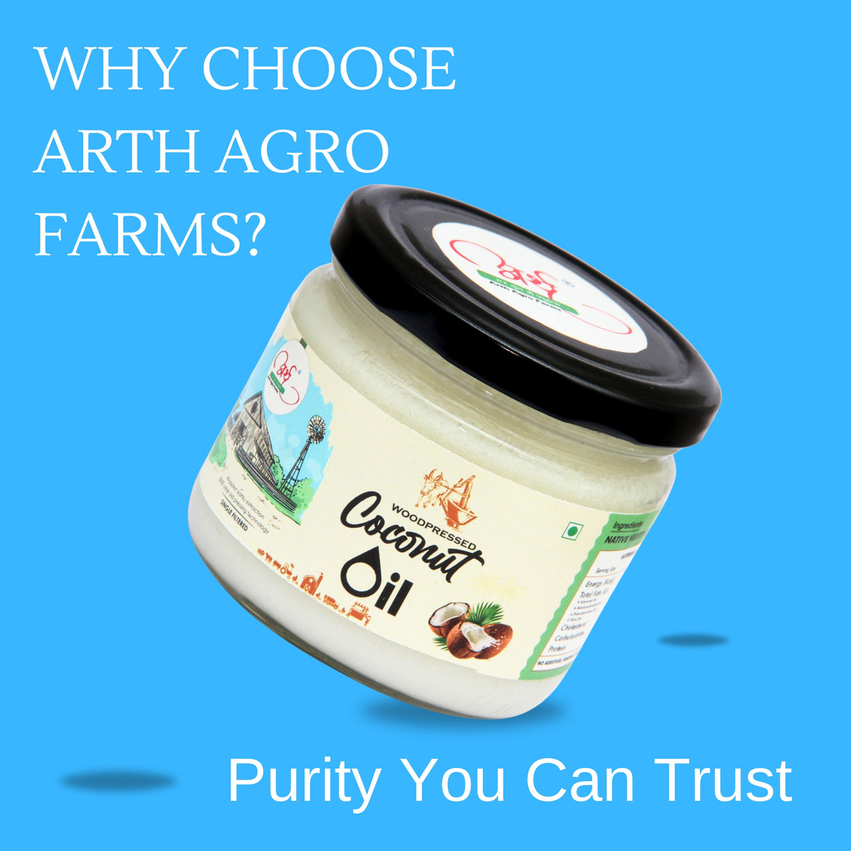 100% Pure Wood Pressed Coconut Oil