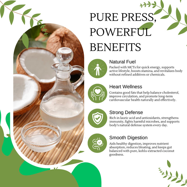 100% Pure Wood Pressed Coconut Oil