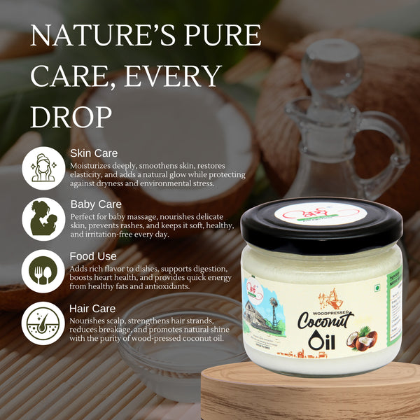 100% Pure Wood Pressed Coconut Oil